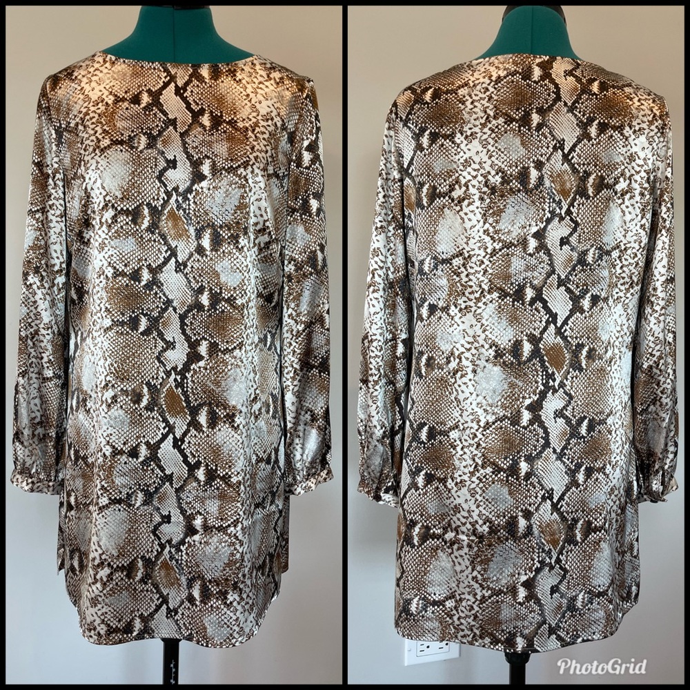 CHICO’S Animal Print Silk Dress